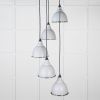 Hammered Nickel Brindley Cluster Pendant in Birch