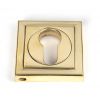 Polished Brass Round Euro Escutcheon (Square)