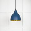 Hammered Brass Brindley Pendant in Upstream