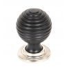 Ebony and PN Beehive Cabinet Knob 38mm