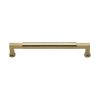 Heritage Brass Door Pull Handle Bauhaus Design 330mm Polished Brass Finish