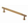 Lines Pull Handle 160mm c/c - Satin Brass