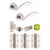 Jigtech Cresta Privacy Door Pack Polished Chrome - JTB82000