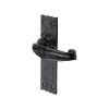 The Tudor Door Handle Lever Latch Wellington Design Black Iron