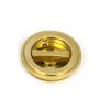 Polished Brass 60mm Art Deco Round Pull - Privacy Set