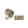 Aged Brass Brompton Cabinet Knob - 32mm (Square)