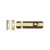 Heritage Brass Door Bolt Flat 4" Polished Brass finish