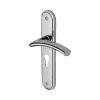 Sorrento Door Handle for Euro Profile Plate Tosca Design Polished Chrome finish