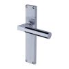 Heritage Brass Bauhaus Reeded Lever Latch Polished Chrome finishUK Design Registration Number 6234526