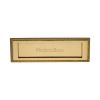 Heritage Brass Georgian Rope Letterplate 10" x 3" Polished Brass Finish