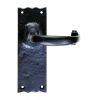 Traditional Lever On Latch Backplate  - Black Antique