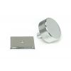 Polished Chrome Brompton Cabinet Knob - 38mm (Square)