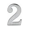 Heritage Brass Numeral 2 Self Adhesive 51mm (2") Satin Chrome finish