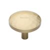 Heritage Brass Cabinet Knob Hammered Design 38mm Satin Brass finish