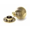 Aged Brass Heavy Beehive Mortice/Rim Knob Set