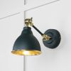 Hammered Brass Brindley Wall Light in Dingle