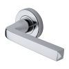 Alessa Door Handle on Round Rose Polished Chrome finish