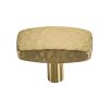 Heritage Brass Cabinet Knob Rectangular Hammered Design 41mm Satin Brass finish