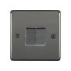 Eurolite Stainless Steel 2 Gang Switch Black Nickel