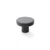 Alexander & Wilks - Hanover Hammered Cupboard Knob - Black - 38mm