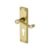 Project Hardware Door Handle for Euro Profile Plate Malvern Design Polished Brass finish