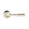 Pol. Nickel Hammered Newbury Lever on Rose Set (Plain)