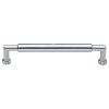 Heritage Brass Cabinet Pull Bauhaus Round Design 254mm CTC Polished Chrome Finish