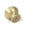 Satin Brass Beehive Cabinet Knob 40mm