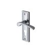 Heritage Brass Door Handle for Euro Profile Plate Boston Design Polished Chrome finish