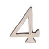 Heritage Brass Numeral 4 Concealed Fix 76mm (3") Satin Nickel finish