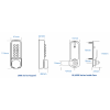 Borg BL1506 SC ECP - Mini Easicode Pro Vertical Cabinet Lock - Knurled Knob, Inside Cam Turn Mechanism, Satin Chrome Finish