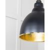 Hammered Brass Brindley Cluster Pendant in Elan Black