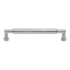 Heritage Brass Cabinet Pull Bauhaus Round Design 203mm CTC Satin Chrome Finish