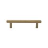 Heritage Brass Cabinet Pull Complete Knurl Design 96mm CTC Satin Brass finish