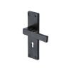 Black Iron Rustic Door Handle Lever Lock Cheswell Design