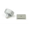 Satin Chrome Brompton Cabinet Knob - 38mm (Square)