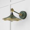 Smooth Brass Flora Wall Light in Heath