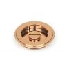 Polished Bronze 75mm Art Deco Round Pull - Privacy Set