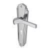 Heritage Brass Door Handle Lever Lock Waldorf Design Polished Chrome finish