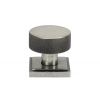 Pewter Brompton Mortice/Rim Knob Set (Square)