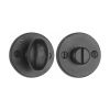 Black Iron Rustic Round Thumbturn & Emergency Release for Bathroom & Bedroom Doors