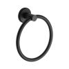 Oxford Wall Mounted Towel Ring, Towel Holder for Kitchen and Bathroom. Black finish