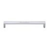 Heritage Brass Cabinet Pull Wide Metro Design 192mm CTC Satin Chrome Finish