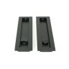 Matt Black 250mm Plain Rectangular Pull - Privacy Set