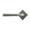 Pewter Hammered Newbury Lever on Rose Set (Square Rose) - Unsprung