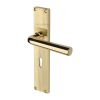 Heritage Brass Octave Reeded Lever Lock Polished Brass finishUK Design Registration Number 6234528