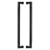 Heritage Brass Door Pull Handle Bauhaus Design 483mm Matt Black Finish