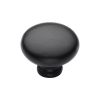 Black Iron Rustic Cabinet Knob Round Design 32mm