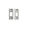 Forend Strike & Fixing Pack To Suit Heavy Duty Tubular Deadbolt-Bright Stainless Steel-Square Forend - Bright Stainless Steel