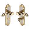 Heritage Brass Door Handle for Bathroom Lisboa Design Jupiter finish